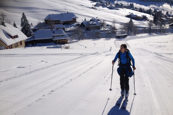 Skitourenvergngen direkt vor der Haustr