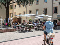 Faneser Platz Rastatt Fahrradfahrer - Copyright Foto: Joachim Gerstner